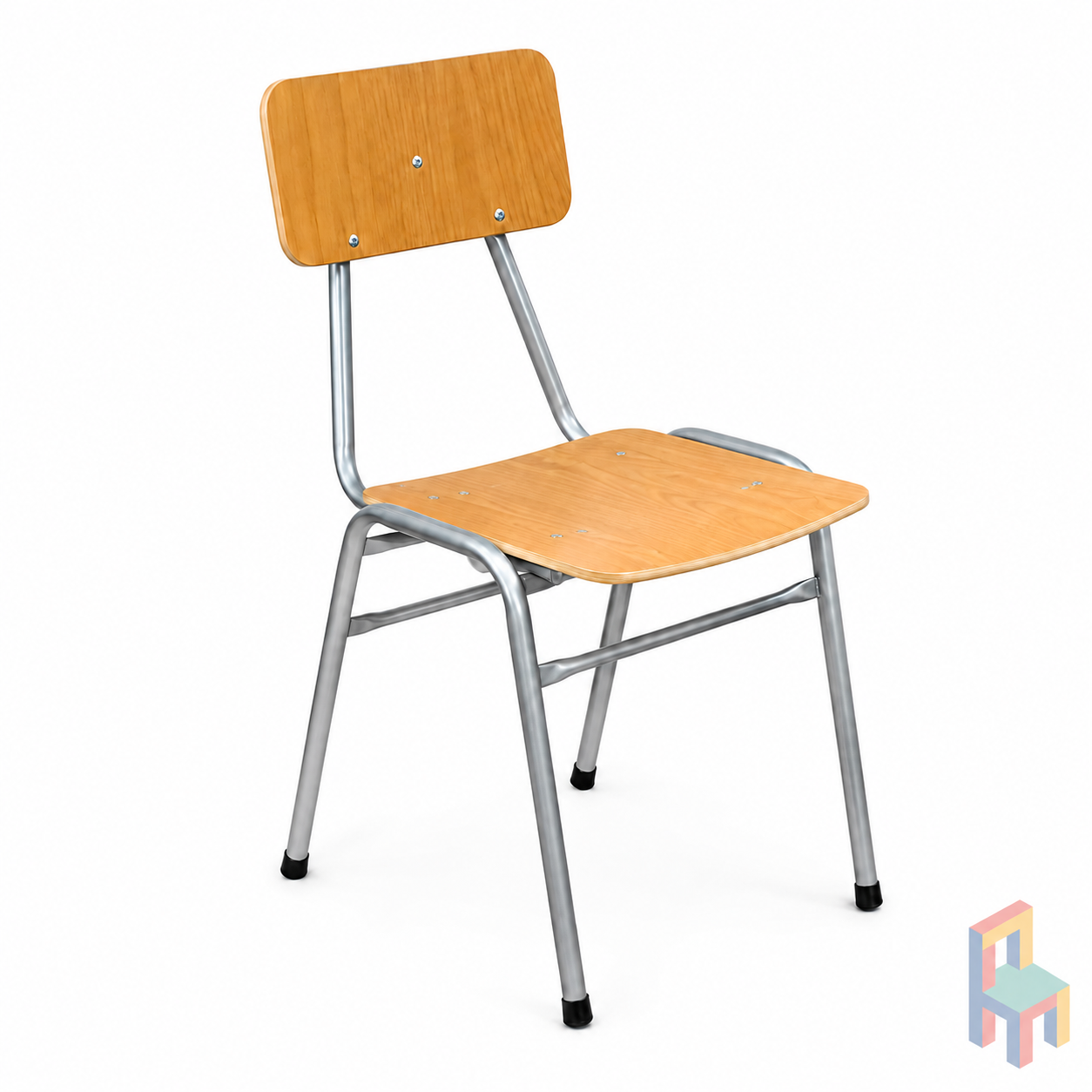 Silla escolar apilable estándar