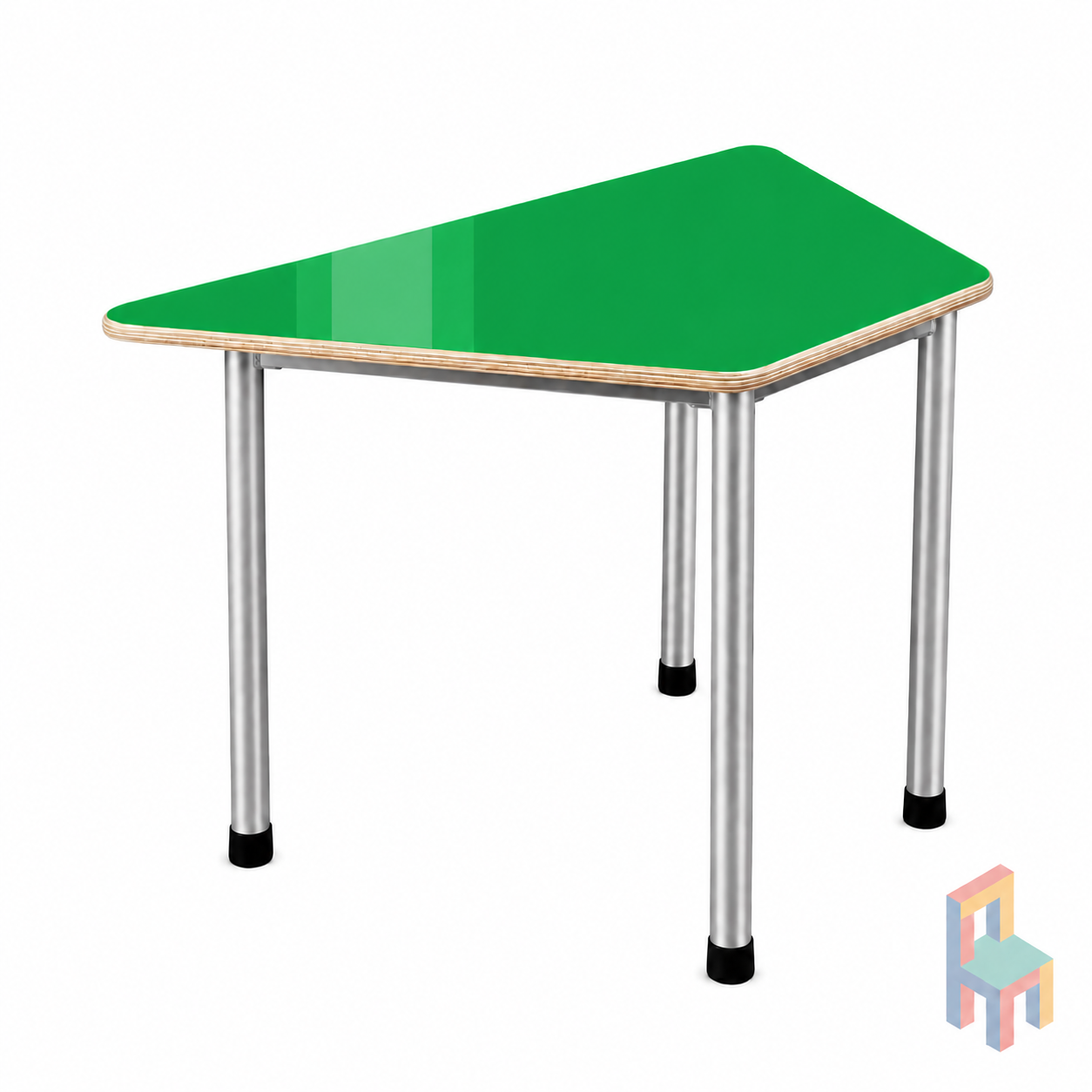 mesa trapezoidal verde