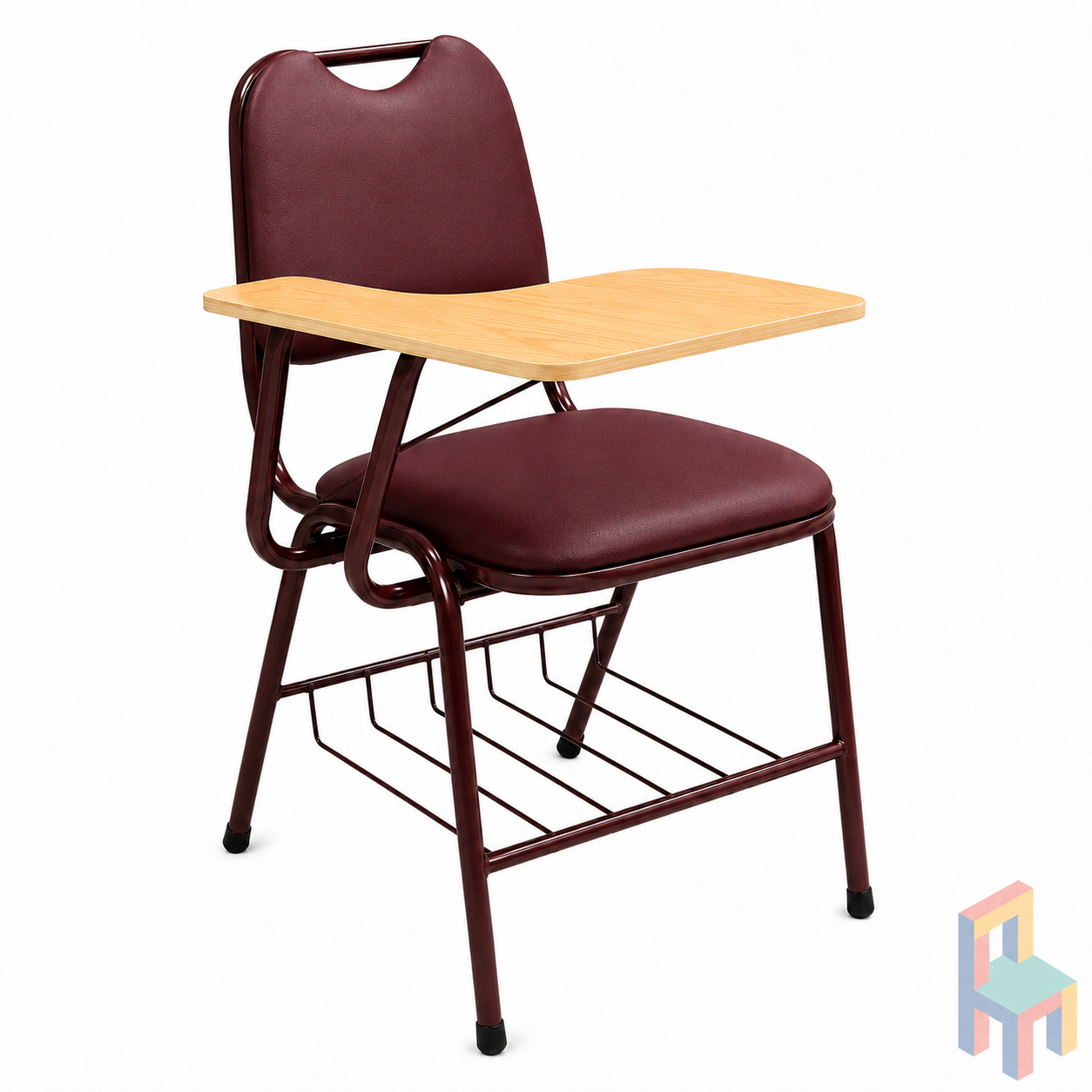 silla nova universitaria tapizada burdeo